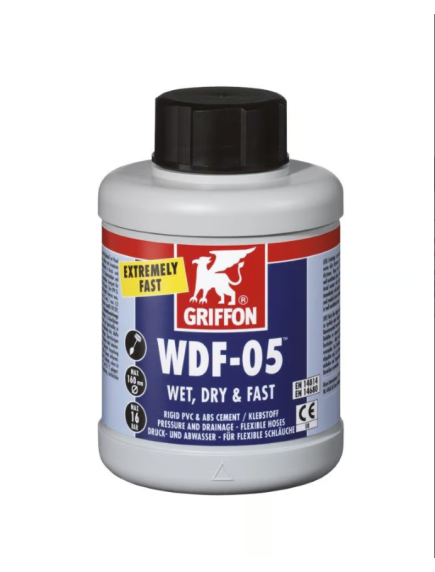 Klijai Griffon WDF05 PVC, 250 ml, su teptuku