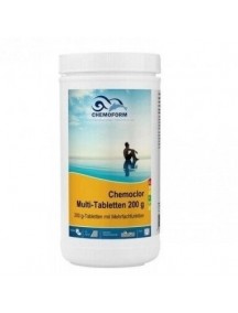 MULTI tabletės CHEMOFORM (lėto tirpimo chloras, algicidas, flokuliantas) (200 g), 1 kg