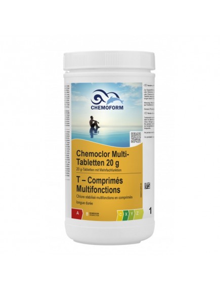 MULTI tabletės CHEMOFORM (lėto tirpimo chloras, algicidas, flokuliantas) (20 g), 1 kg