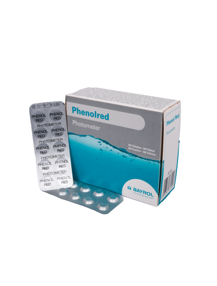 Vandens testavimo tabletės Phenolred fotometrui, pH nustatymui, 10 tablečių