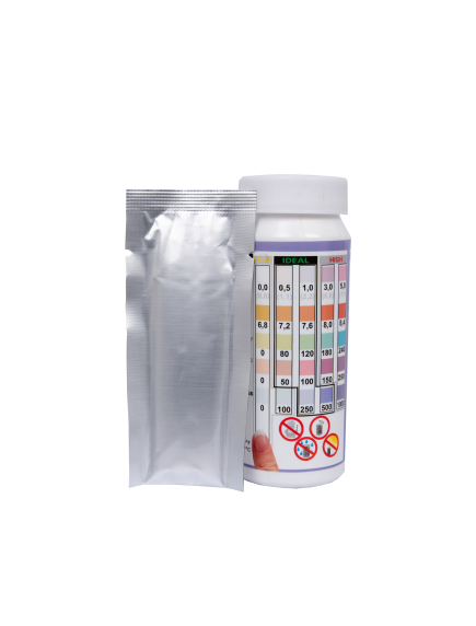 Vandens testavimo juostelės Easy-Dip 3 in 1, PH/CL/BR/Šarmingumui tirti