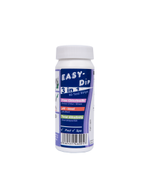 Vandens testavimo juostelės Easy-Dip 3 in 1, PH/CL/BR/Šarmingumui tirti
