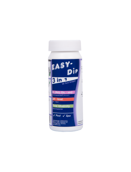 Vandens testavimo juostelės Easy-Dip 3 in 1, PH/O2/Šarmingumui tirti
