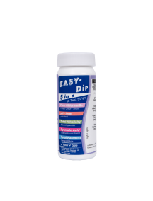Vandens testavimo juostelės Easy-Dip 3 in 1, PH/CL/BR/Stabilizatorius/Šarmingumui/Kietumui tirti
