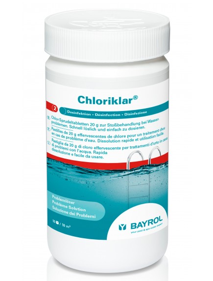 Greito tirpimo chloro tabletės Chloriklar, 1 kgDezinfekcija su chloru www.manobaseinas.lt