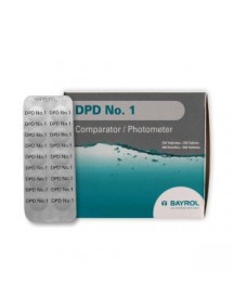 Vandens testavimo tabletės DPD 1, chloro ir bromo kiekiui nustatyti