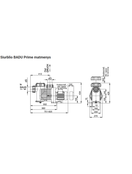 Cirkuliacinis vandens siurblys BADU Prime 40 m3/h