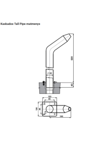 Baseino vandens kaskada "TALL PIPE"