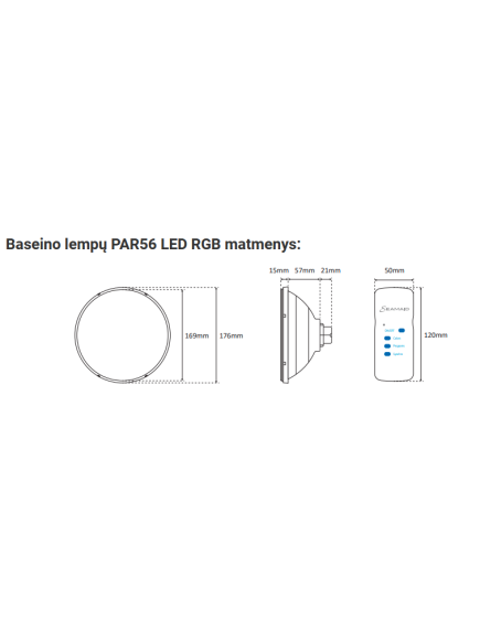 LED lemputė seaMAID RGD 16W/12V