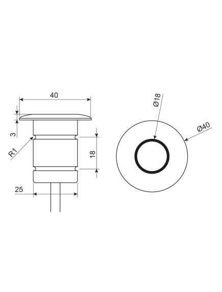 Nerūdijančio plieno lemputė CHIPLIGHT LED balta - 2W