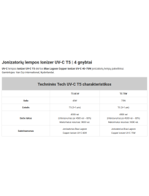 UV-C jonizatoriaus Blue Lagoon lempos gnybtai 40 W